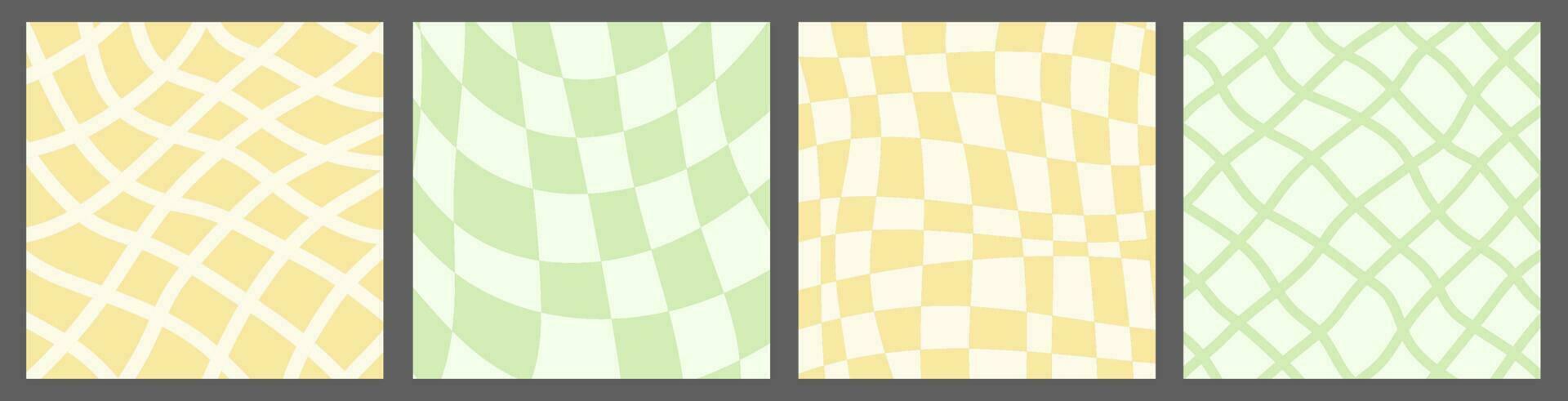 Twisted set with checkerboard and grid vector