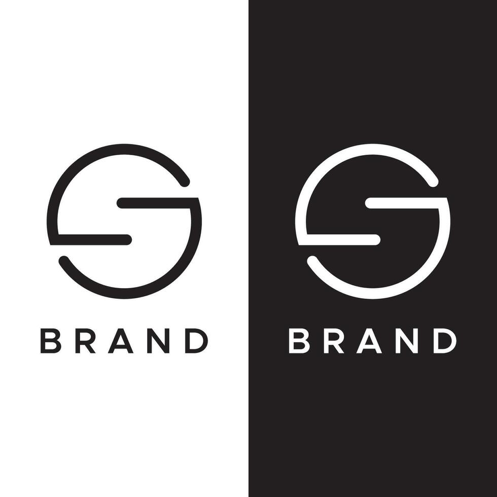 Logo design abstract template initial letter s element with geometry. Modern and minimalist artistic s symbol. vector