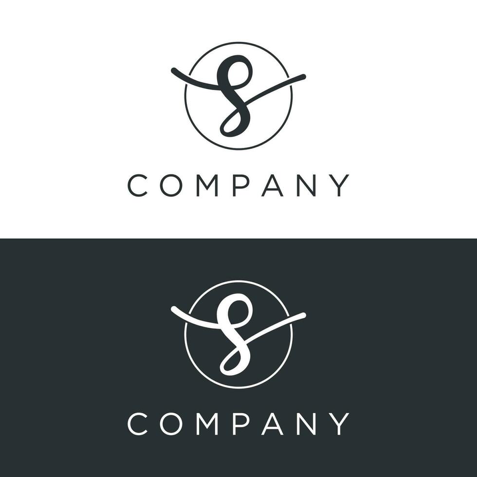 Logo design abstract template initial letter s element with geometry. Modern and minimalist artistic s symbol. vector