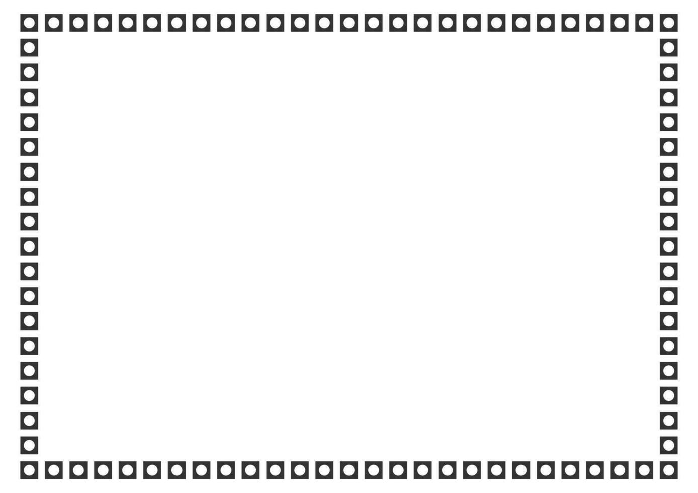 Frame and border isolated vector. Black outline on white bakcground template. vector