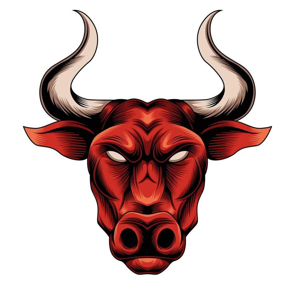 Bull head vector illustration