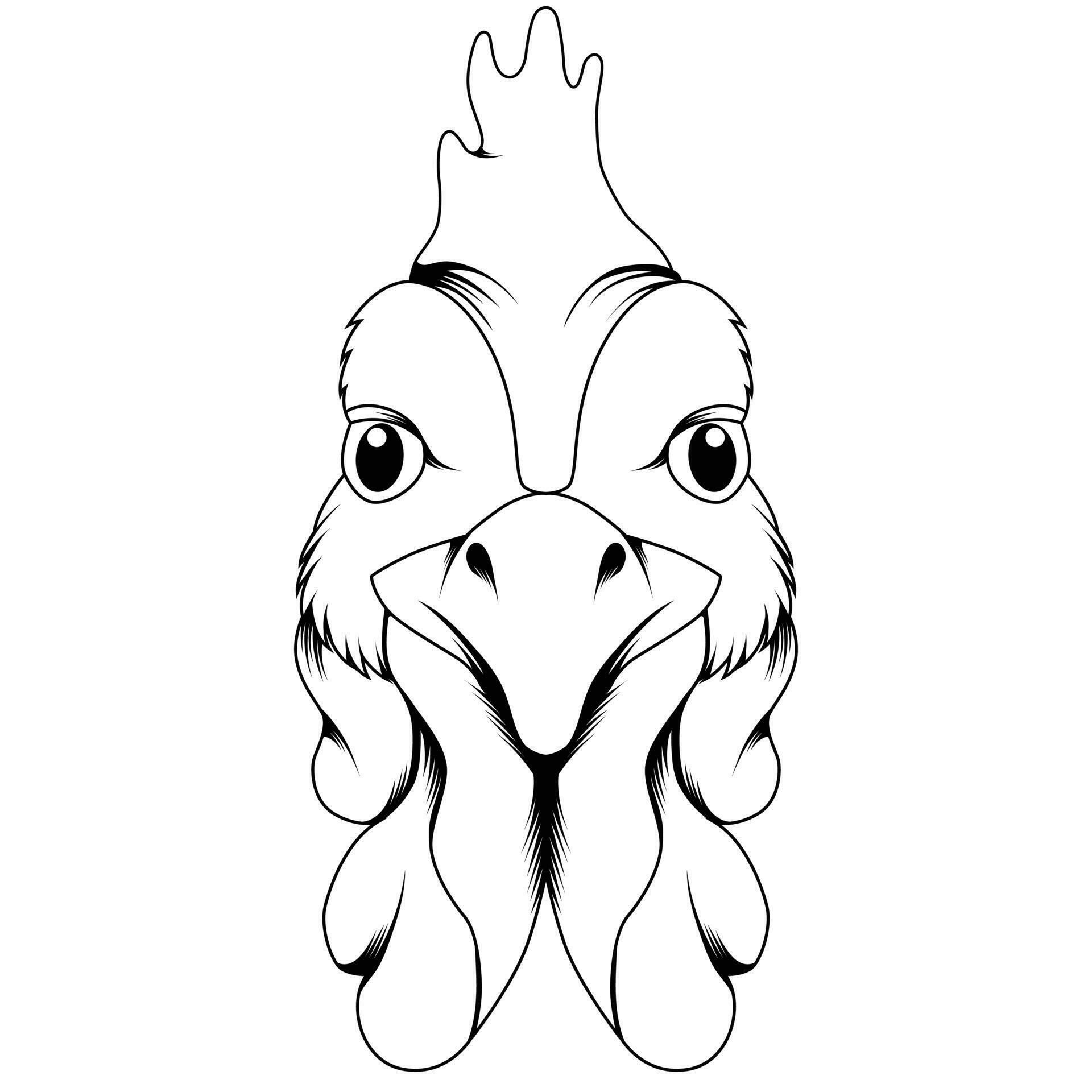Rooster head vector illustration 23368290 Vector Art at Vecteezy