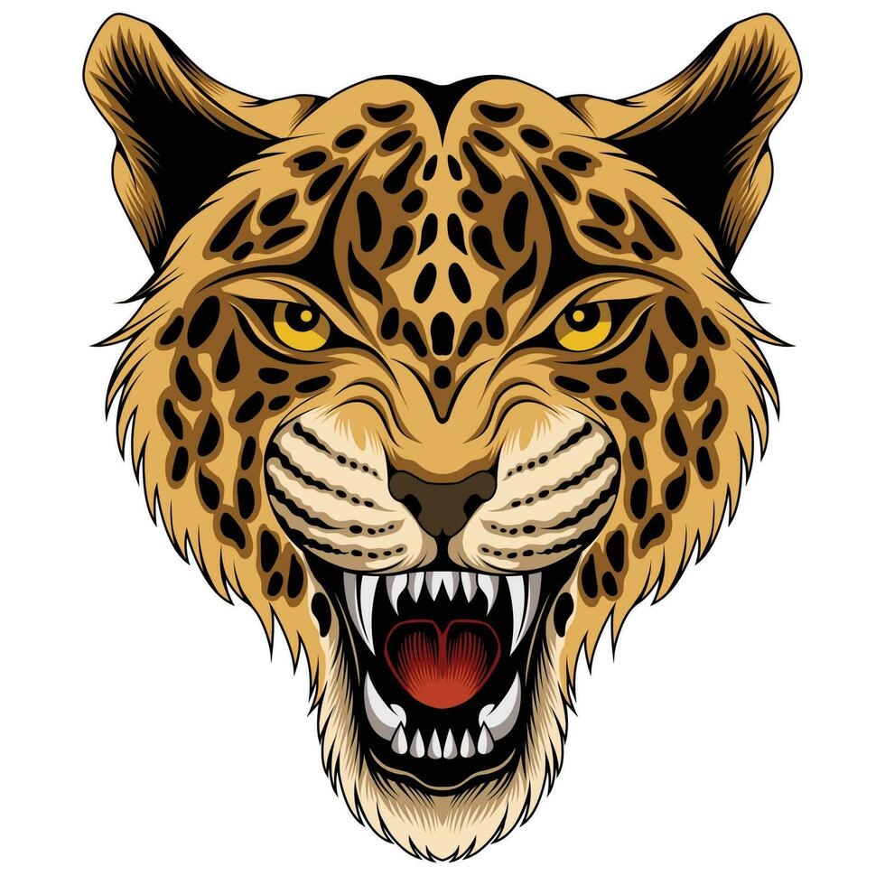 Leopard head vector illustration