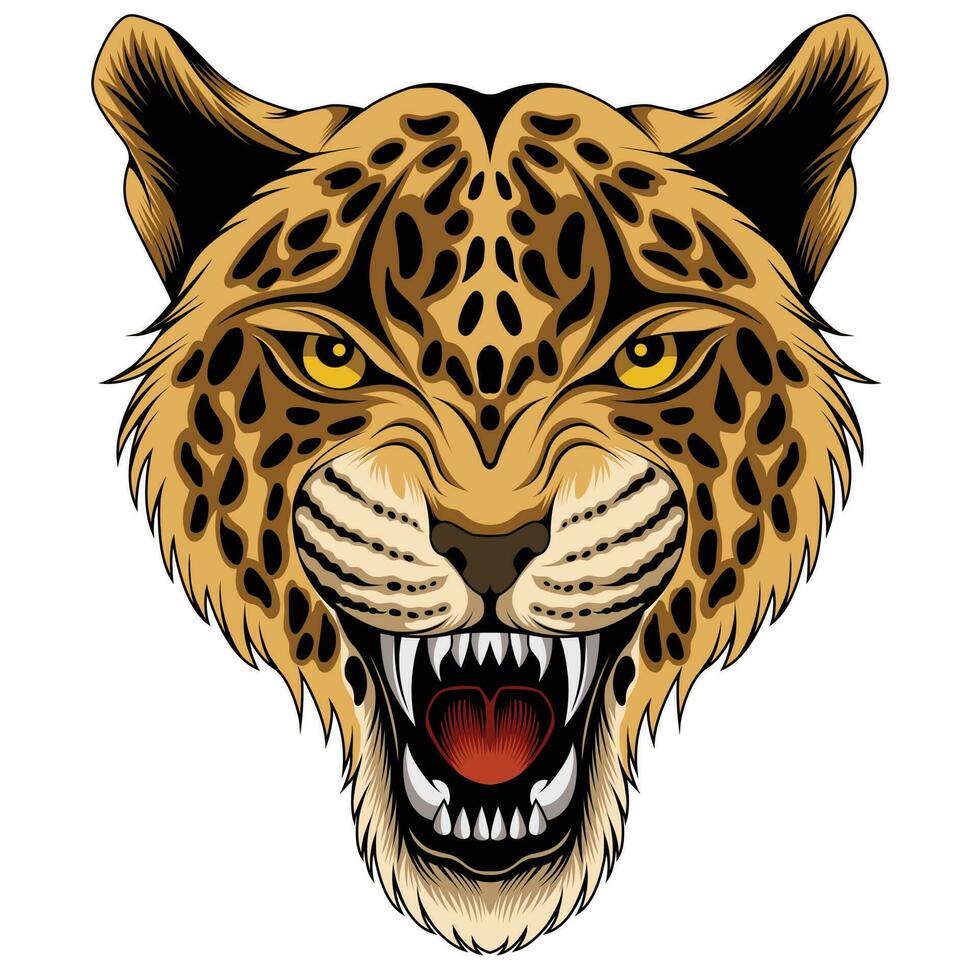 Leopard head vector illustration