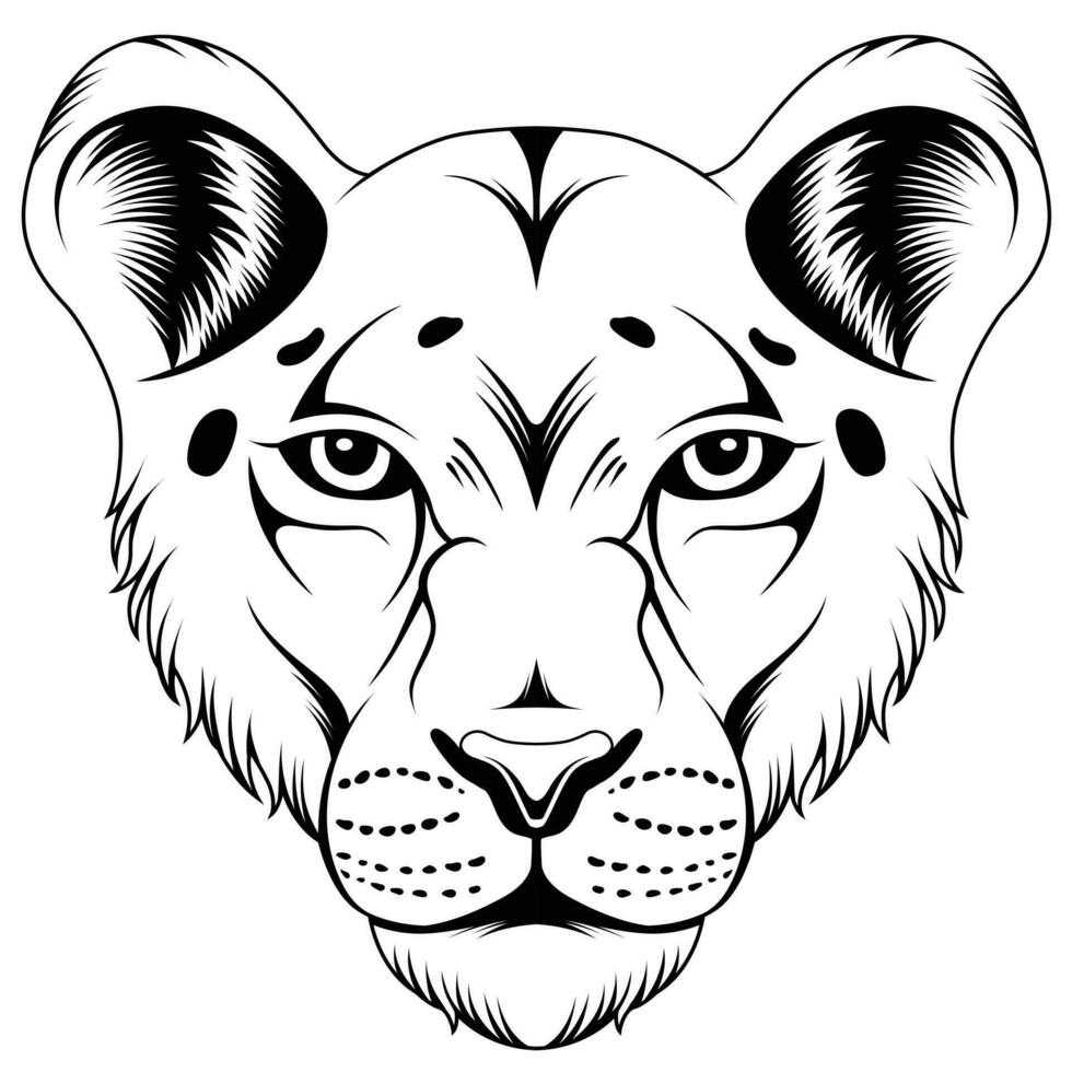 leona vector ilustración