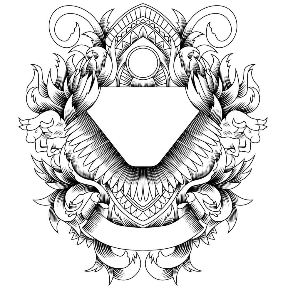 Baroque ornament vector illustration