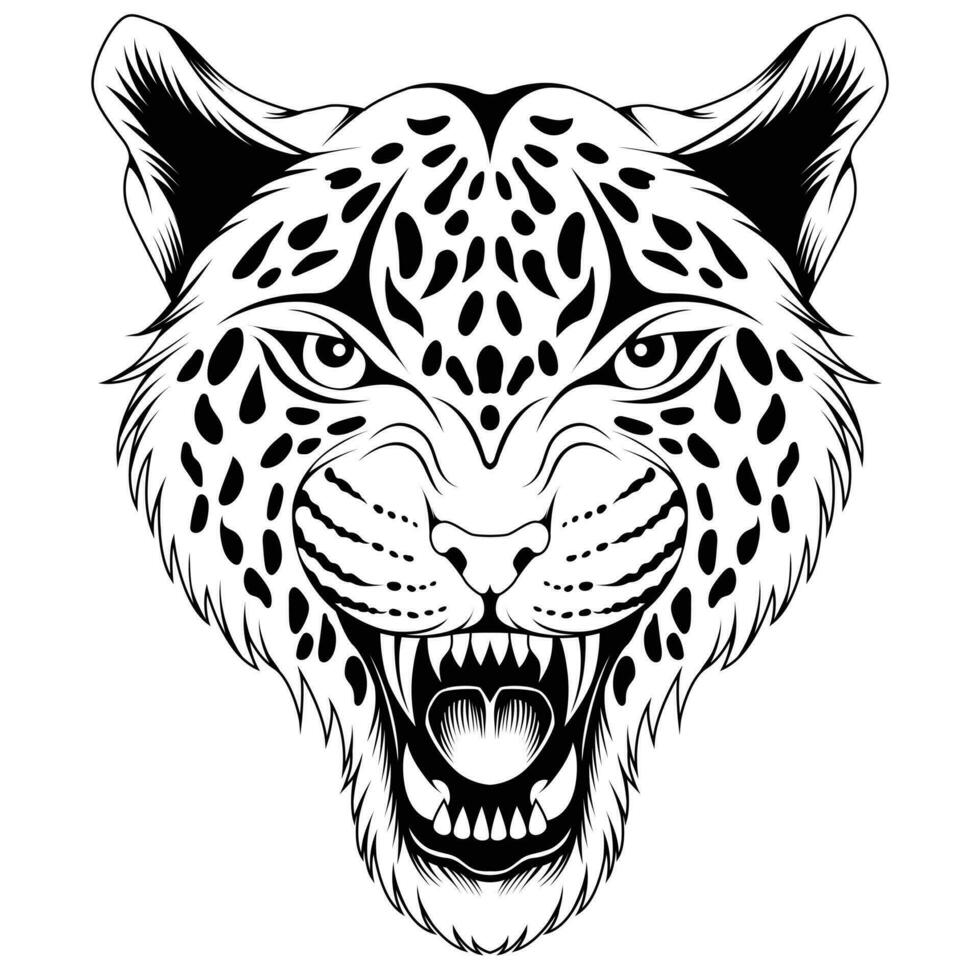 Leopard head vector illustration
