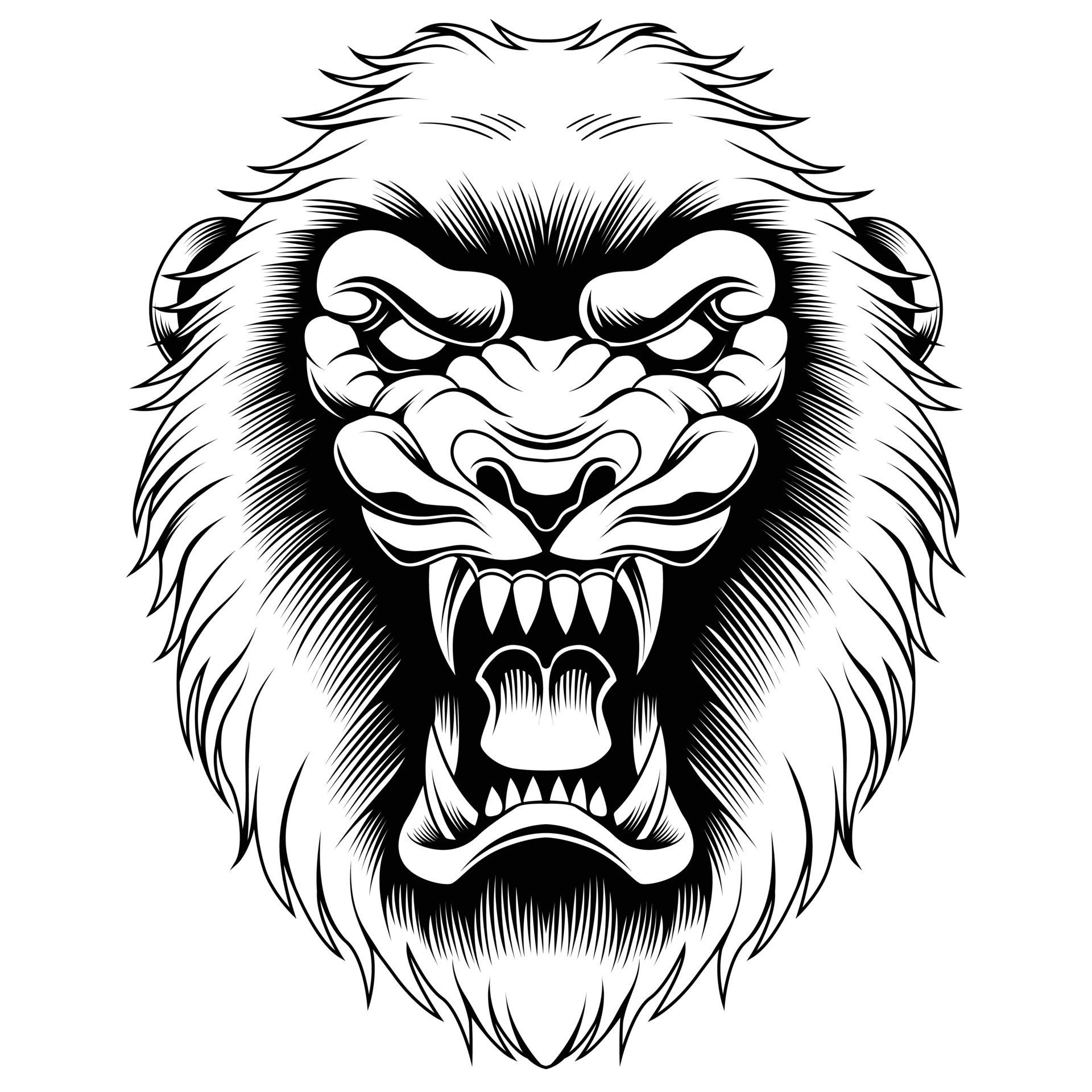 Lion Head Vector Illustration 23368343 Vector Art At Vecteezy Lion Head Vector Illustration 23368343 Vector Art At Vecteezy