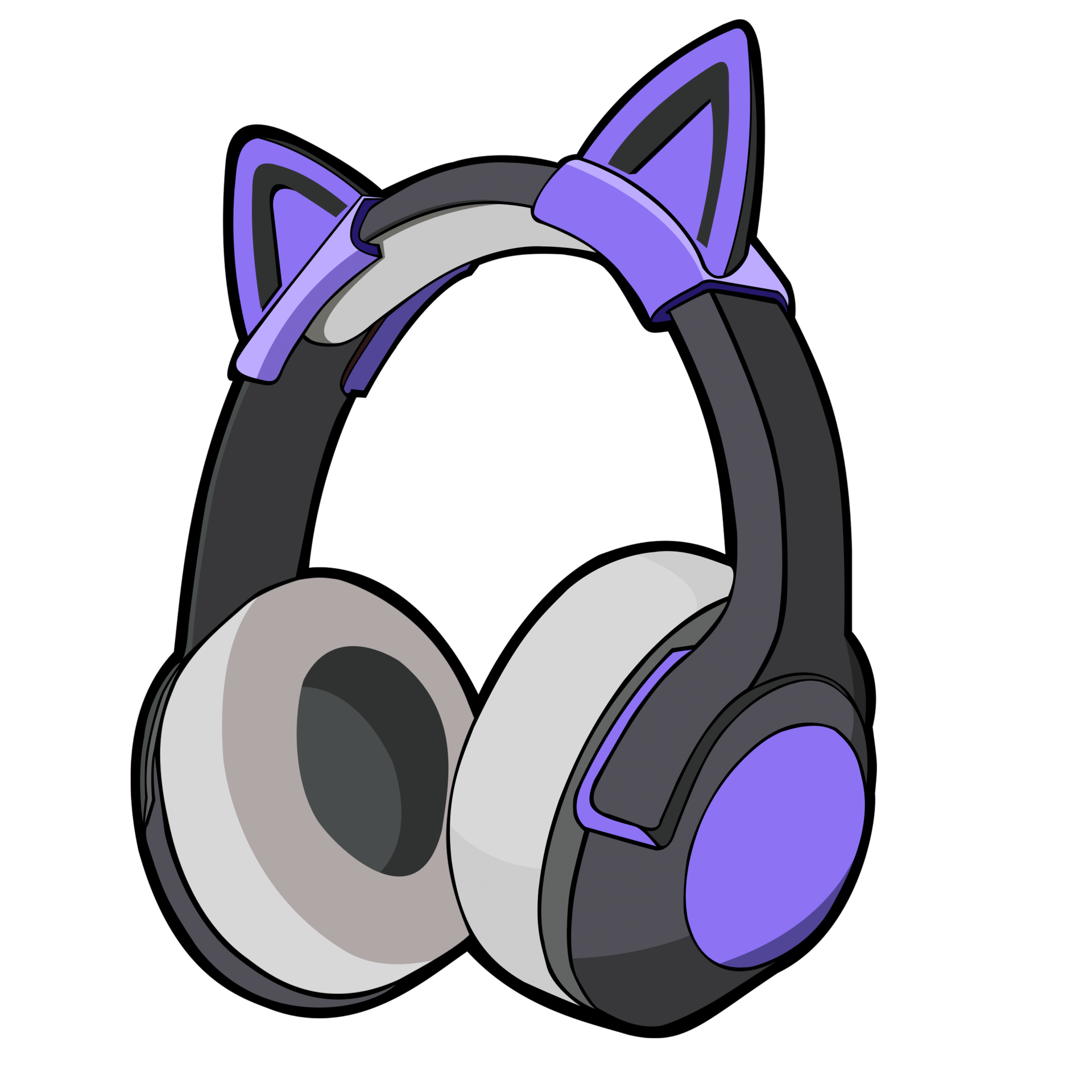 fone de ouvido fofa gato orelhas jogos scifi 23369049 PNG