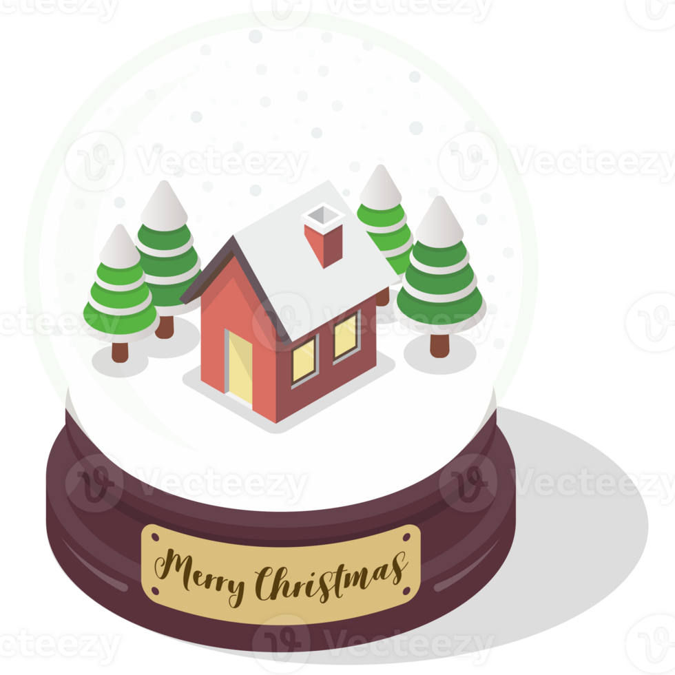 Merry christmas glass ball png