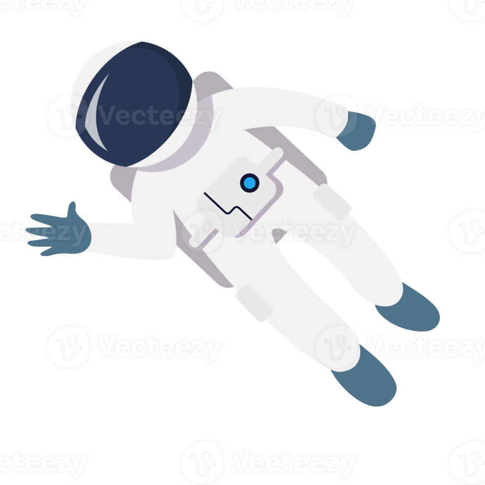 Astronaut man floating in space png