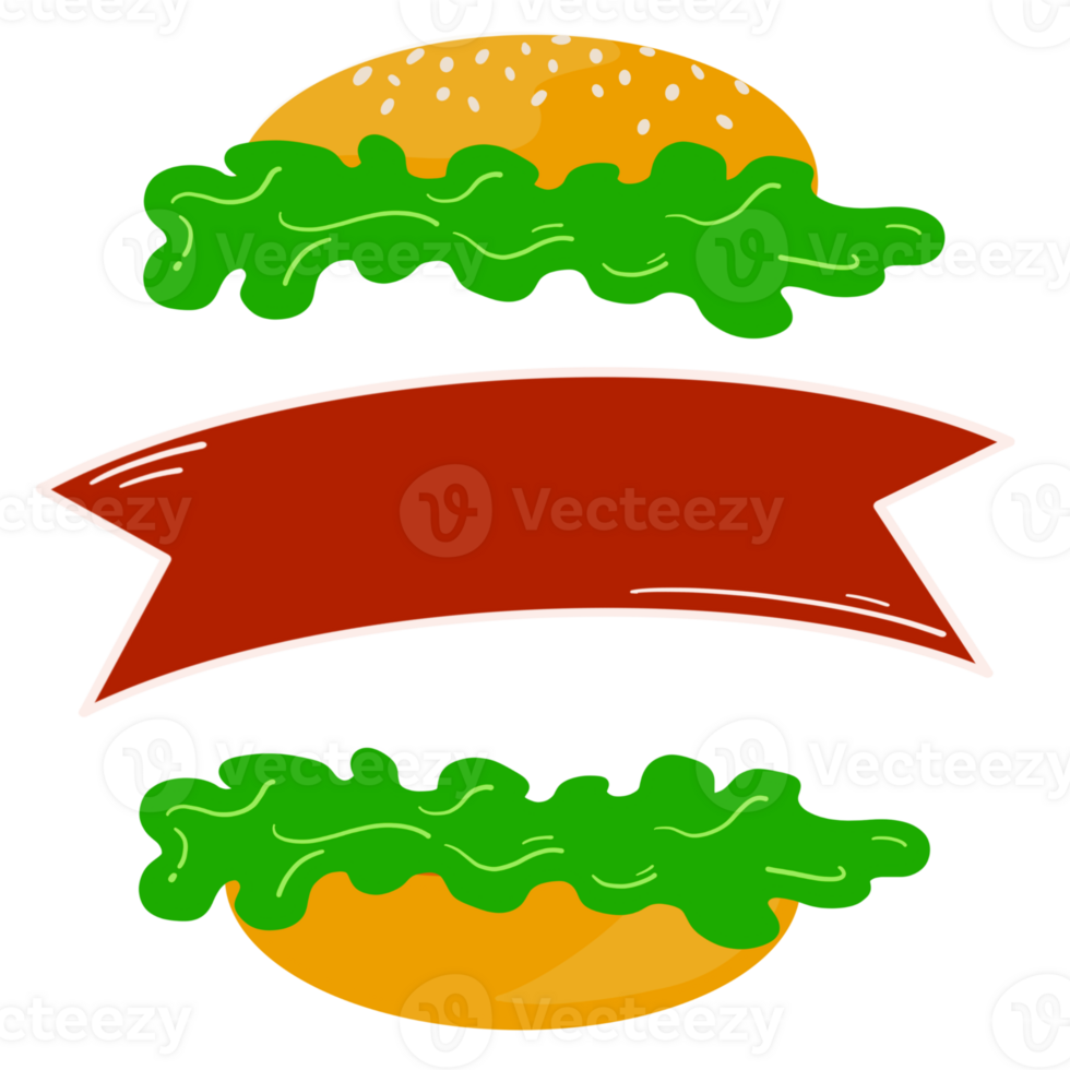 Hamburger with text box png
