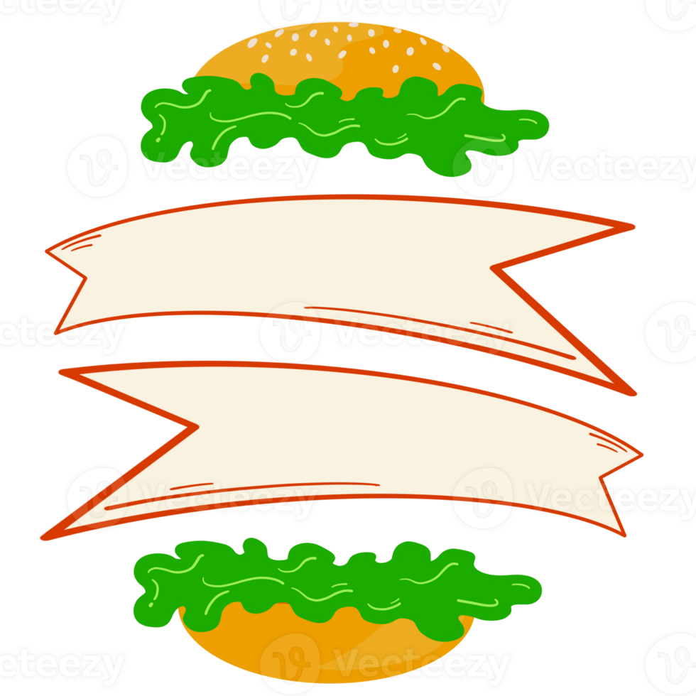 Hamburger with text box png