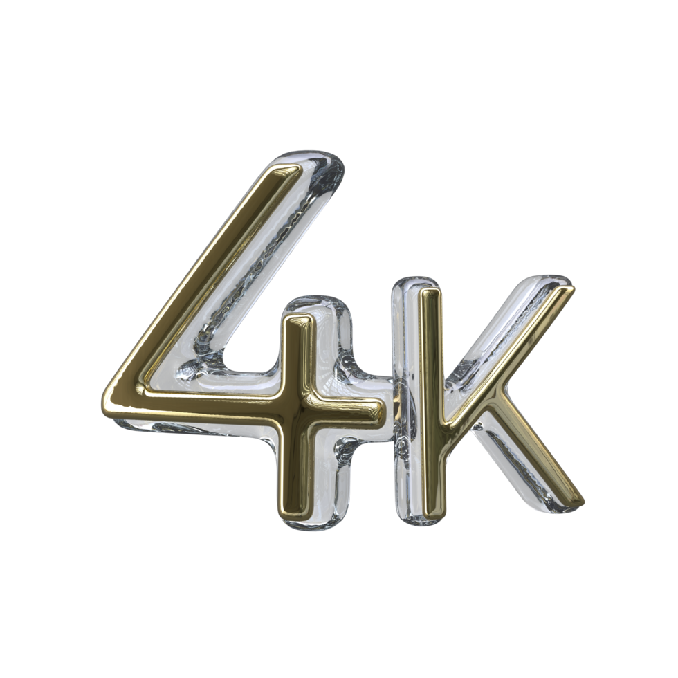 Number 4k 3D render transparent background png