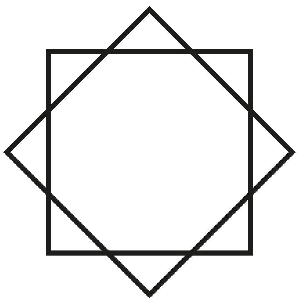 Abstract star shape design element on a transparent Background png