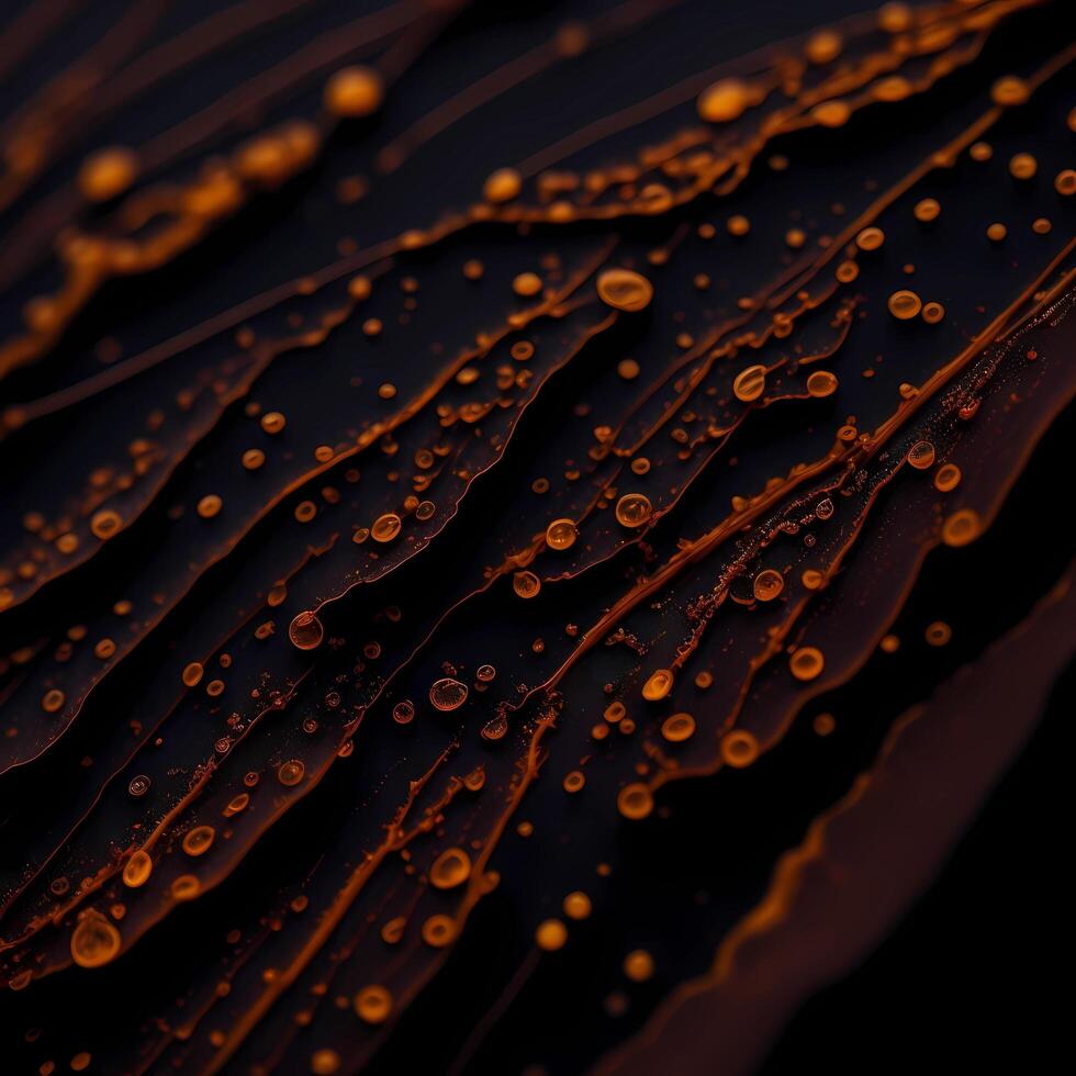 Water drops on a dark background. Close-up macro photography. Abstract wet texture, scattered pure aqua blobs. photo