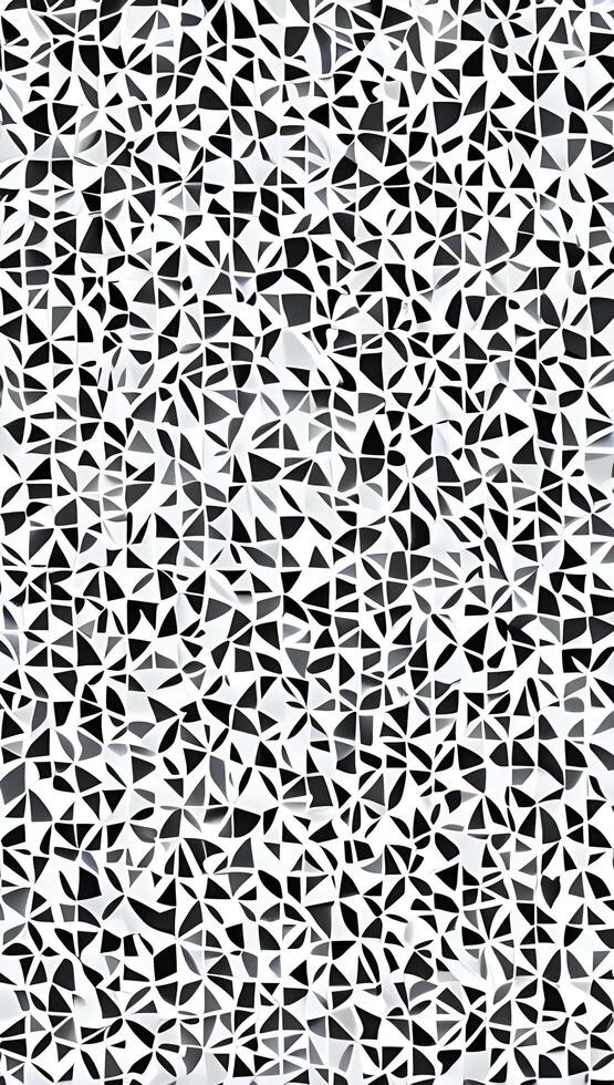 Abstract background of black, white and grey triangles with 9 16 ratio. Black and white background with abstract triangle design. photo