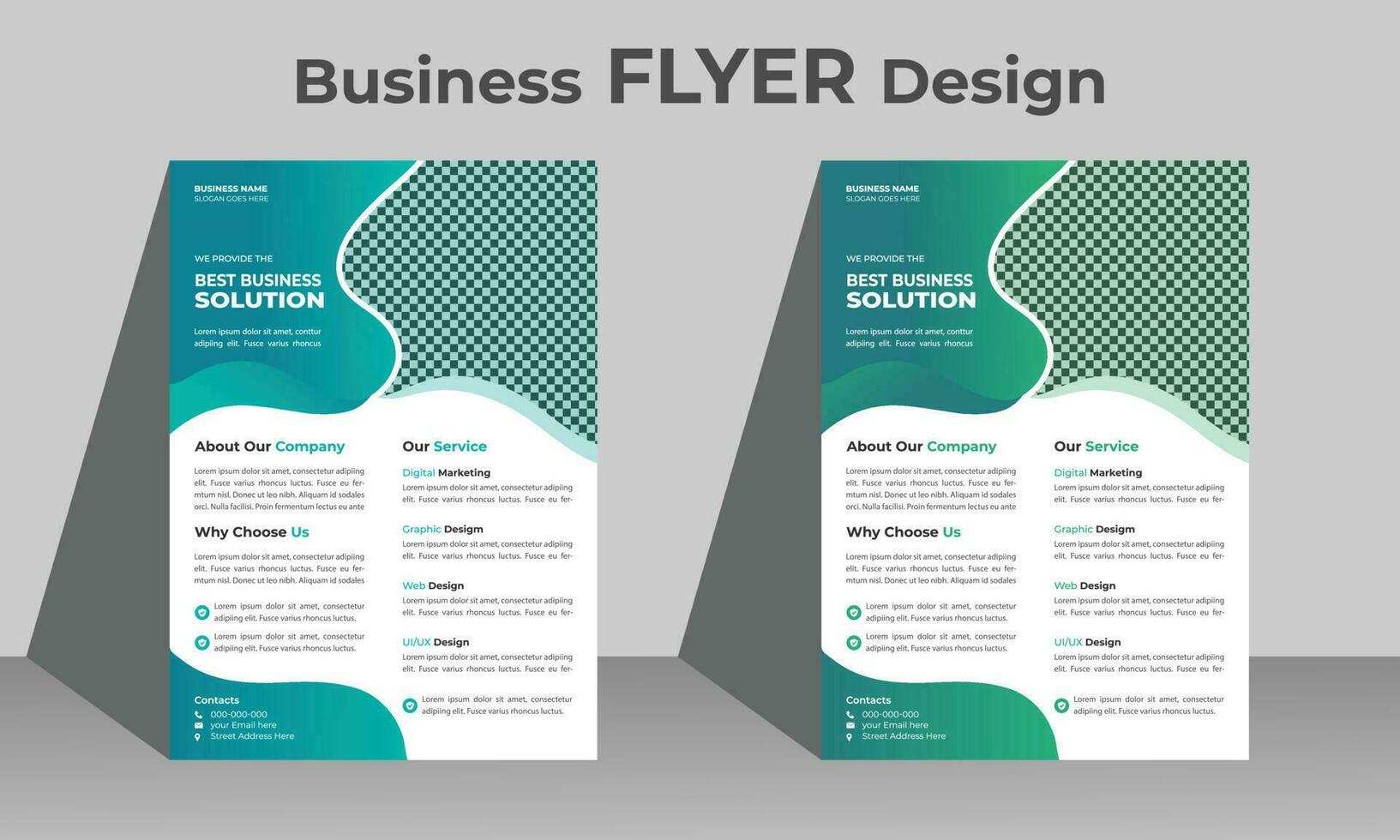 Real estate business flyer design template or creative brochure design vector