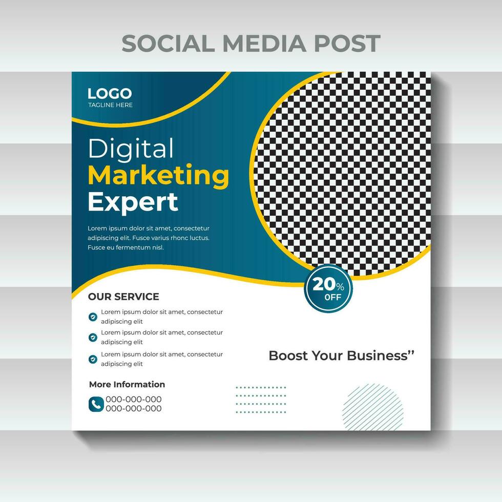 Social Media Post Design for Digital Business Marketing vector
