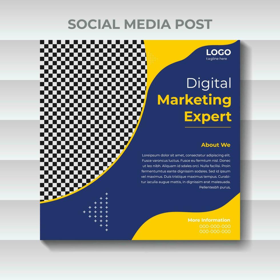 Digital Business Marketing Social Media Post Design Template vector