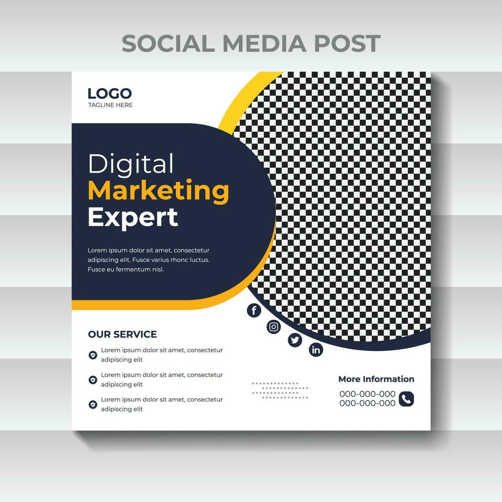 Social Media Post Design for Digital Business Marketing vector
