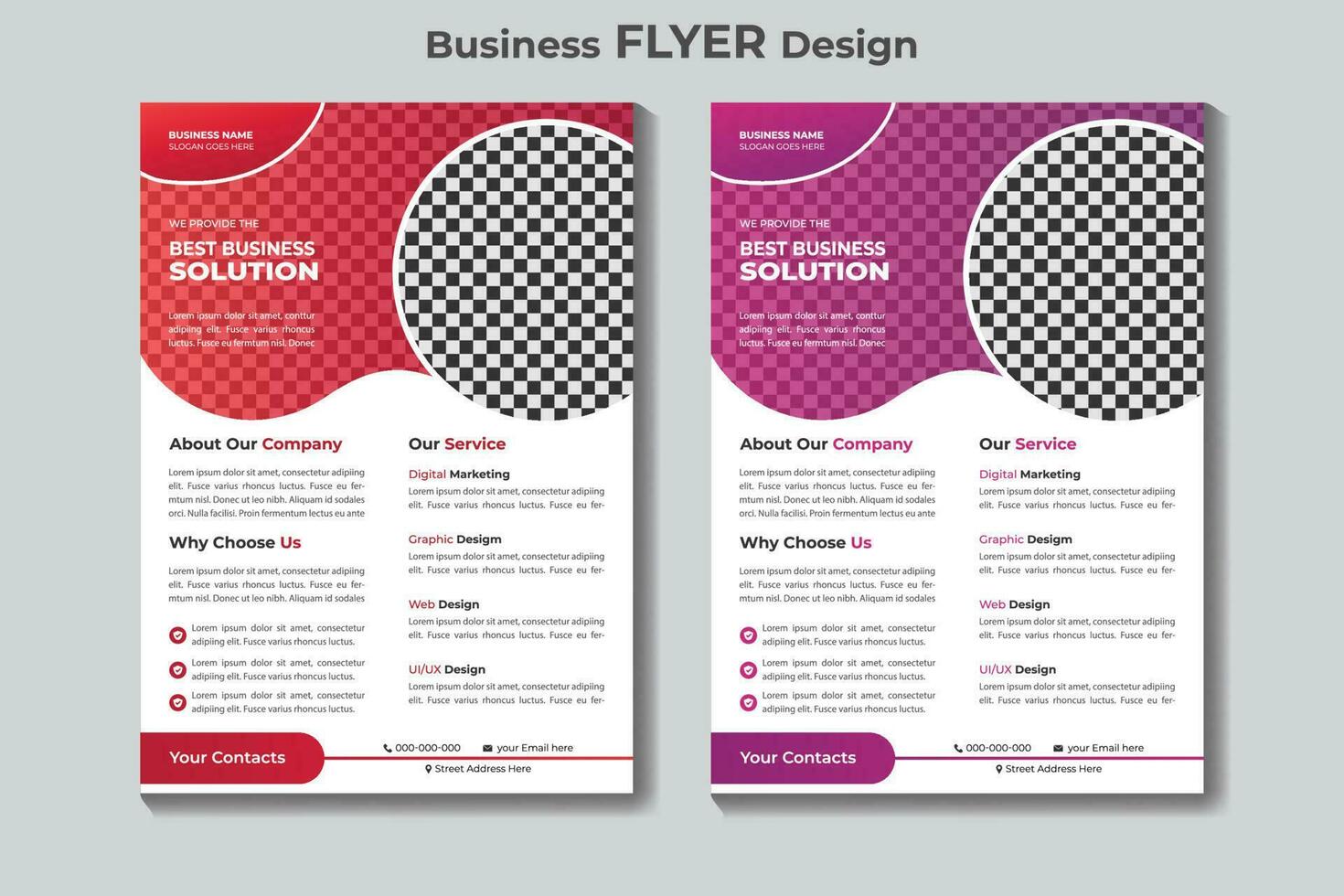 Real estate business flyer design template or creative brochure design vector