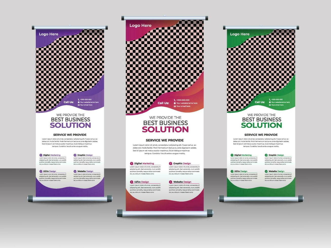 Professional Business Roll Up Banner Design Template vector