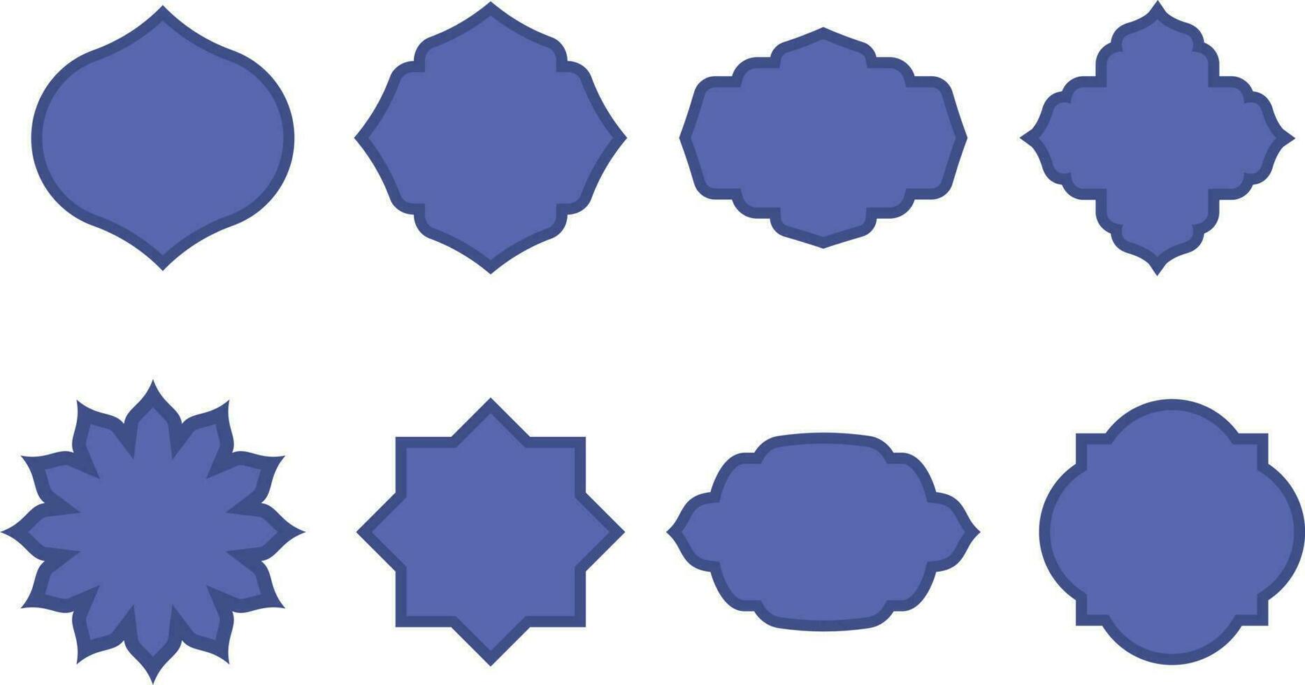Set of Islamic Shape Illustration. flat Islamic door and arabic window Shape Illustration. Muslim oriental shapes design for Ramadan. Good for Islamic Design, Label, Sign, Sticker vector