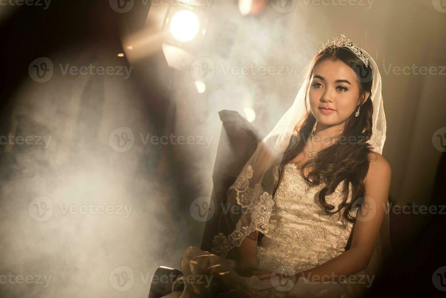 Beautiful bride in the Church photo