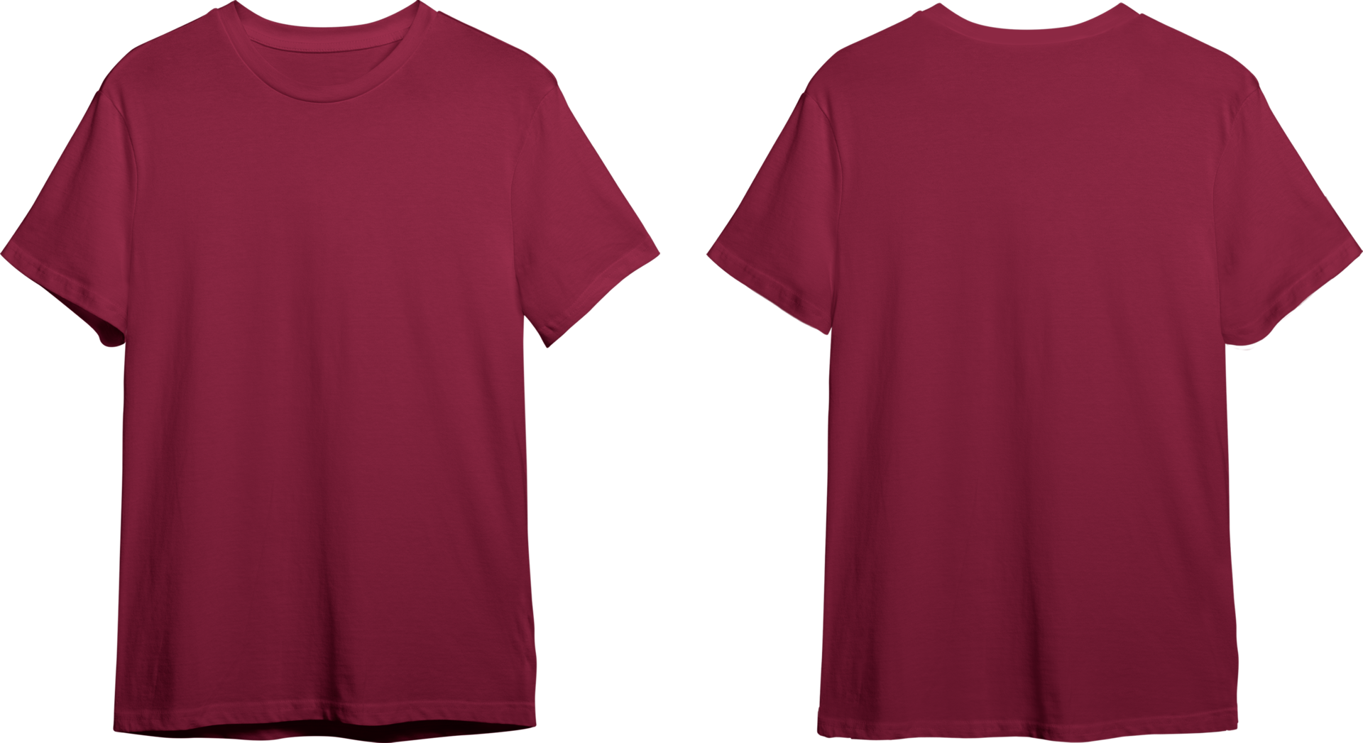 Maroon Men s Classic T shirt Front And Back 23370435 PNG