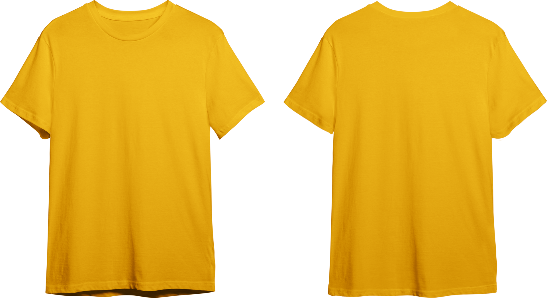 Mustard Mens Classic T Shirt Front And Back 23370451 Png