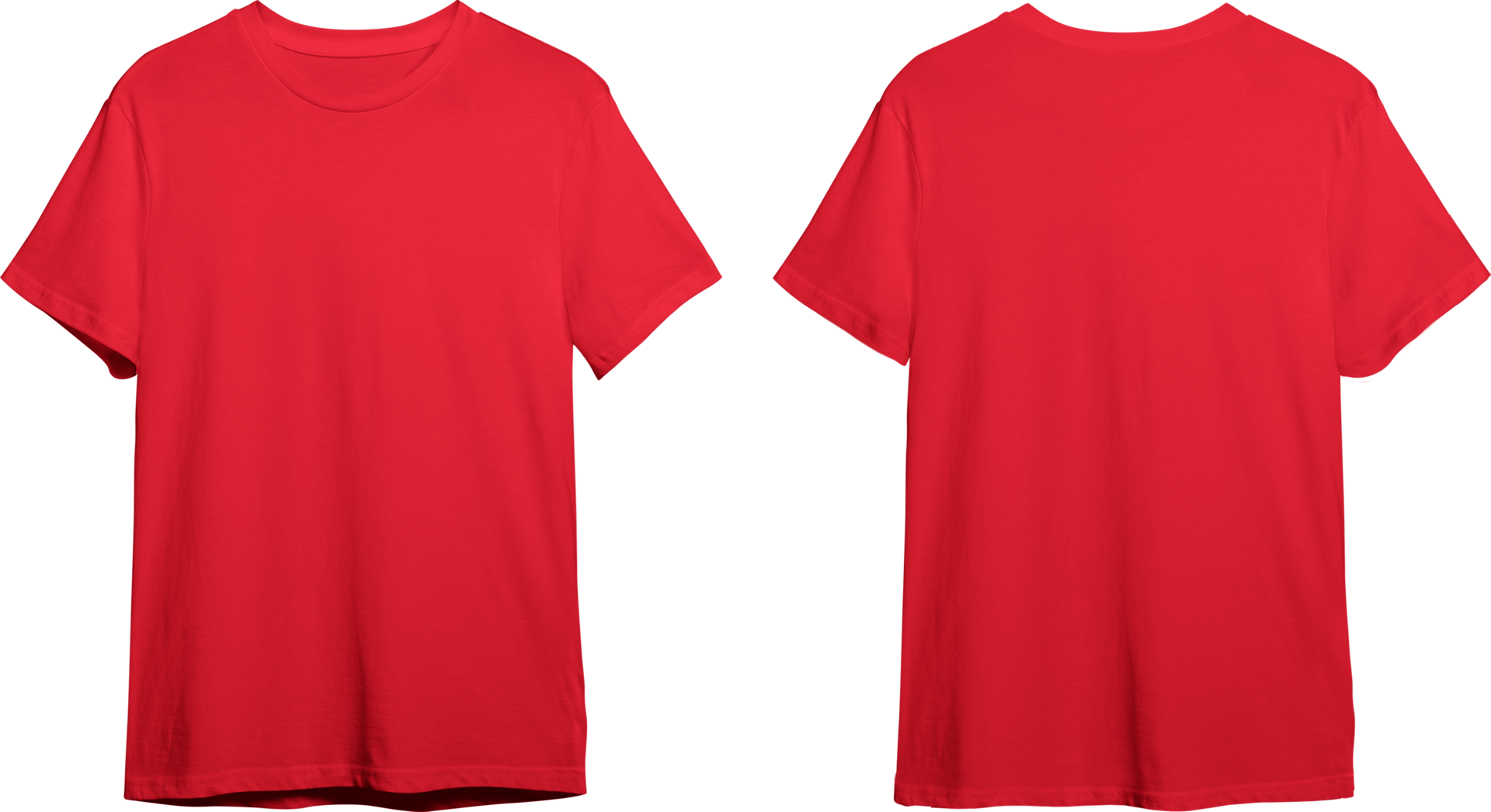Red men's classic t-shirt front and back 23370456 PNG