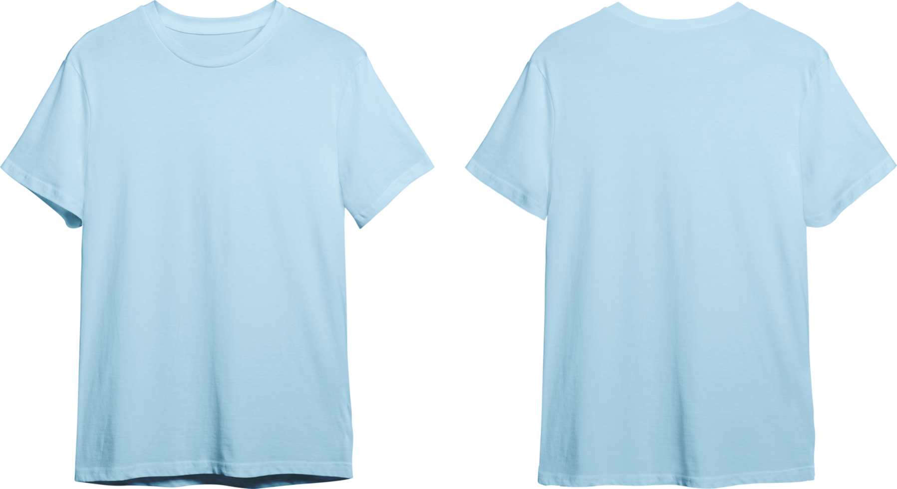 Ocean blue men's classic t-shirt front and back png