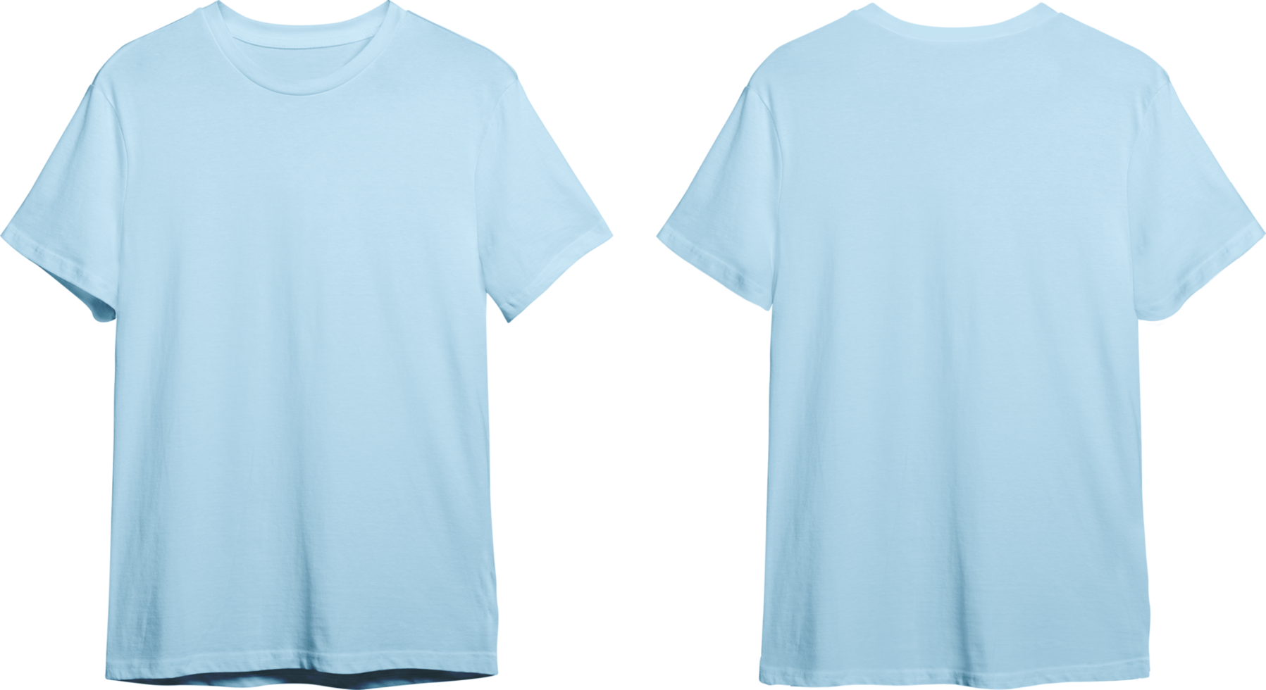 Ocean blue men's classic t-shirt front and back png