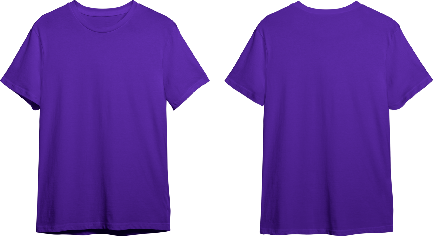 Purple men's classic t-shirt front and back 23370460 PNG