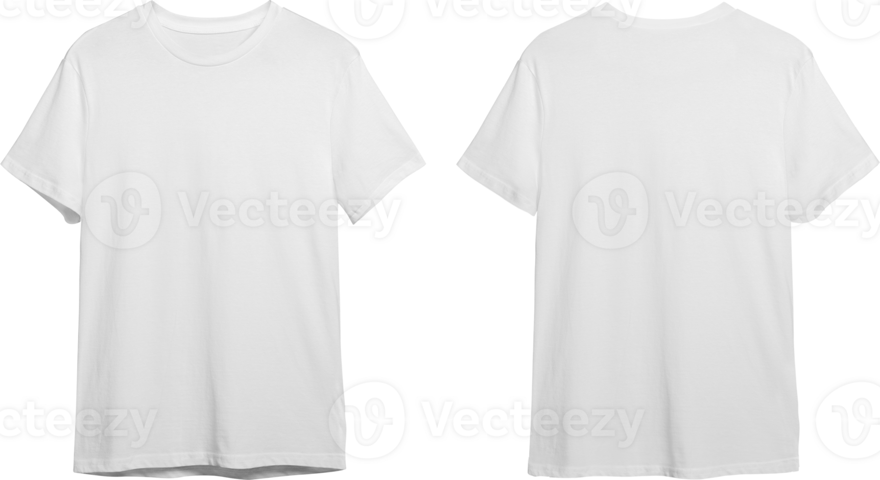 White men's classic t-shirt front and back png