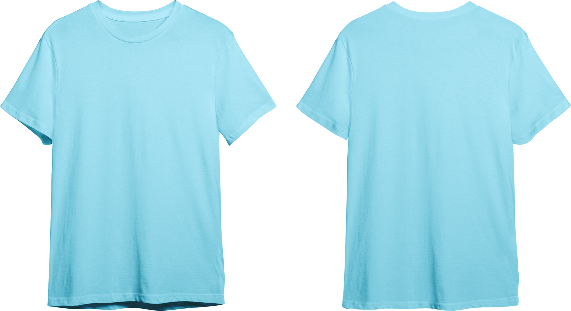 Free Turquoise men's classic t-shirt front and back 23370468 PNG with ...