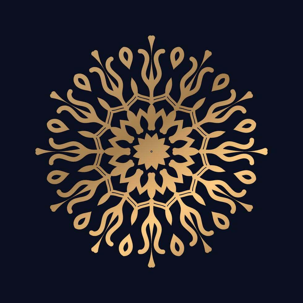 lujo dorado color elegante mandala diseño antecedentes vector