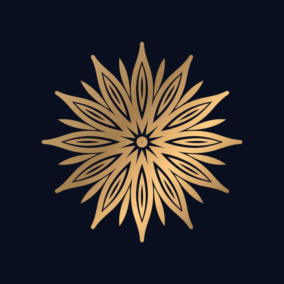 soltero prima dorado mandala diseño antecedentes vector