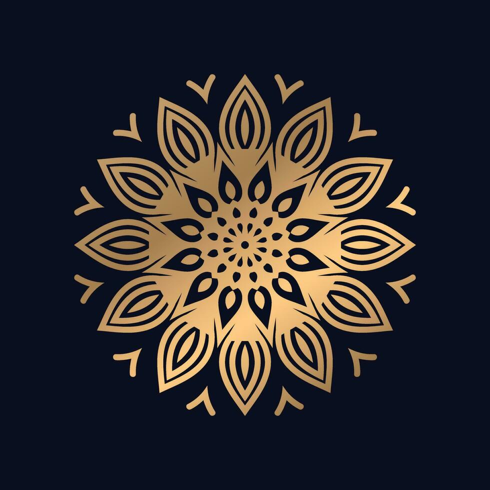 Single Elegant Golden Mandala Design Background Vector. vector