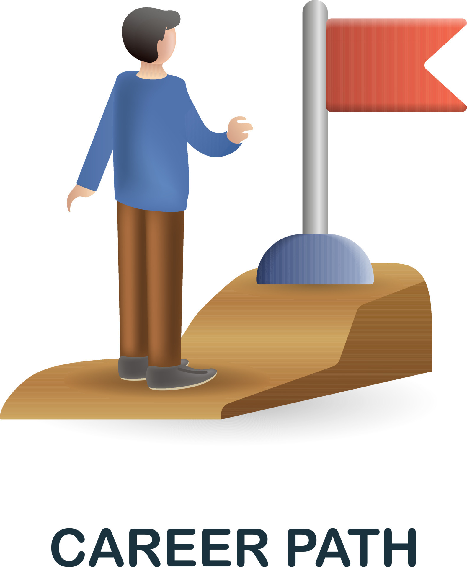 Career Path icon. 3d illustration from corporate development collection