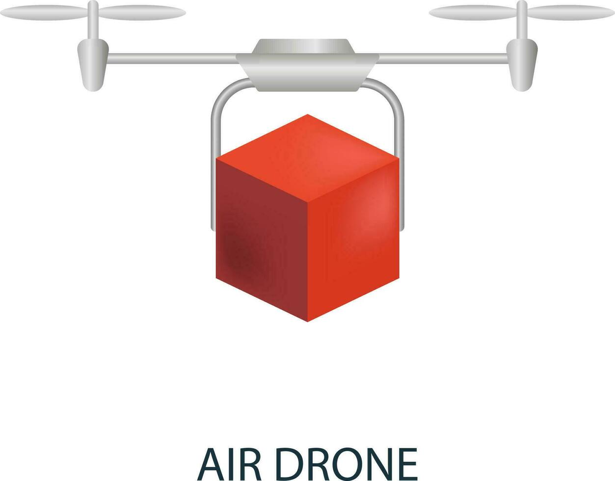 Air Drone icon. 3d illustration from artificial intelligence collection. Creative Air Drone 3d icon for web design, templates, infographics and more vector
