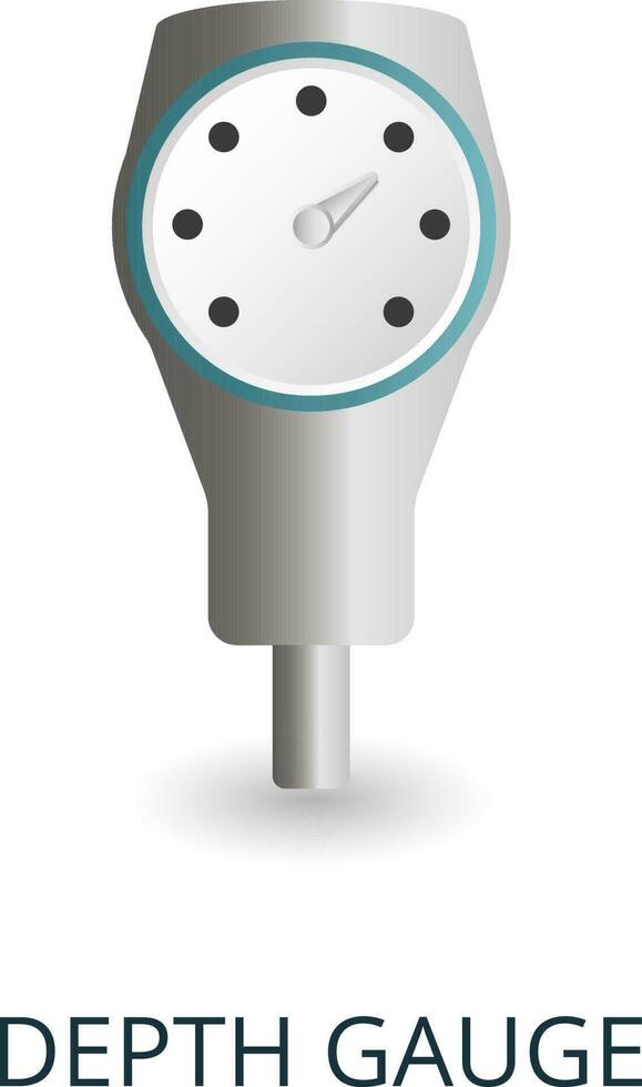 Depth Gauge icon. 3d illustration from measuring collection. Creative Depth Gauge 3d icon for web design, templates, infographics and more vector
