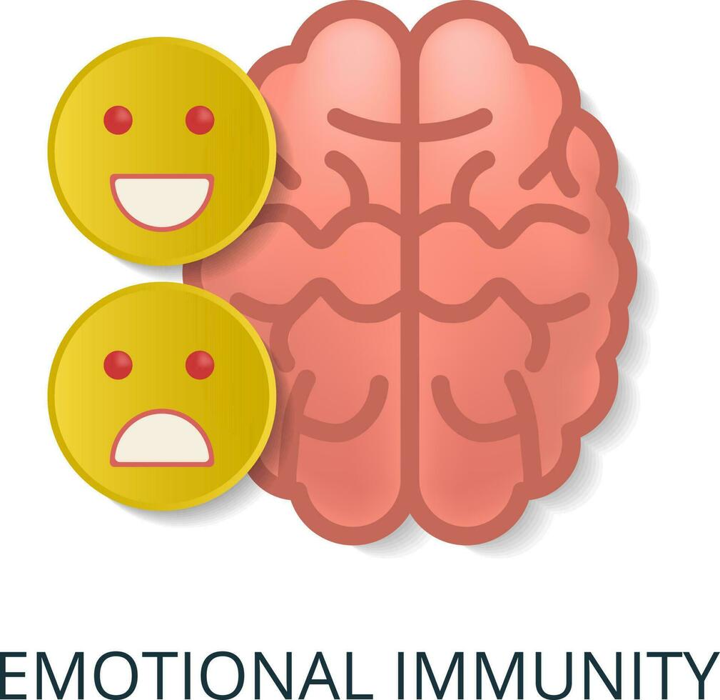 Emotional Immunity icon. 3d illustration from personal productivity collection. Creative Emotional Immunity 3d icon for web design, templates, infographics and more vector