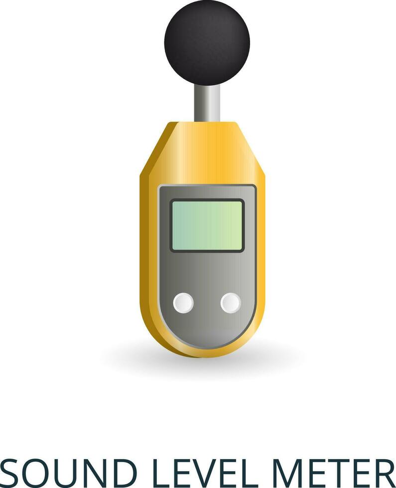Sound Level Meter icon. 3d illustration from measuring collection. Creative Sound Level Meter 3d icon for web design, templates, infographics and more vector