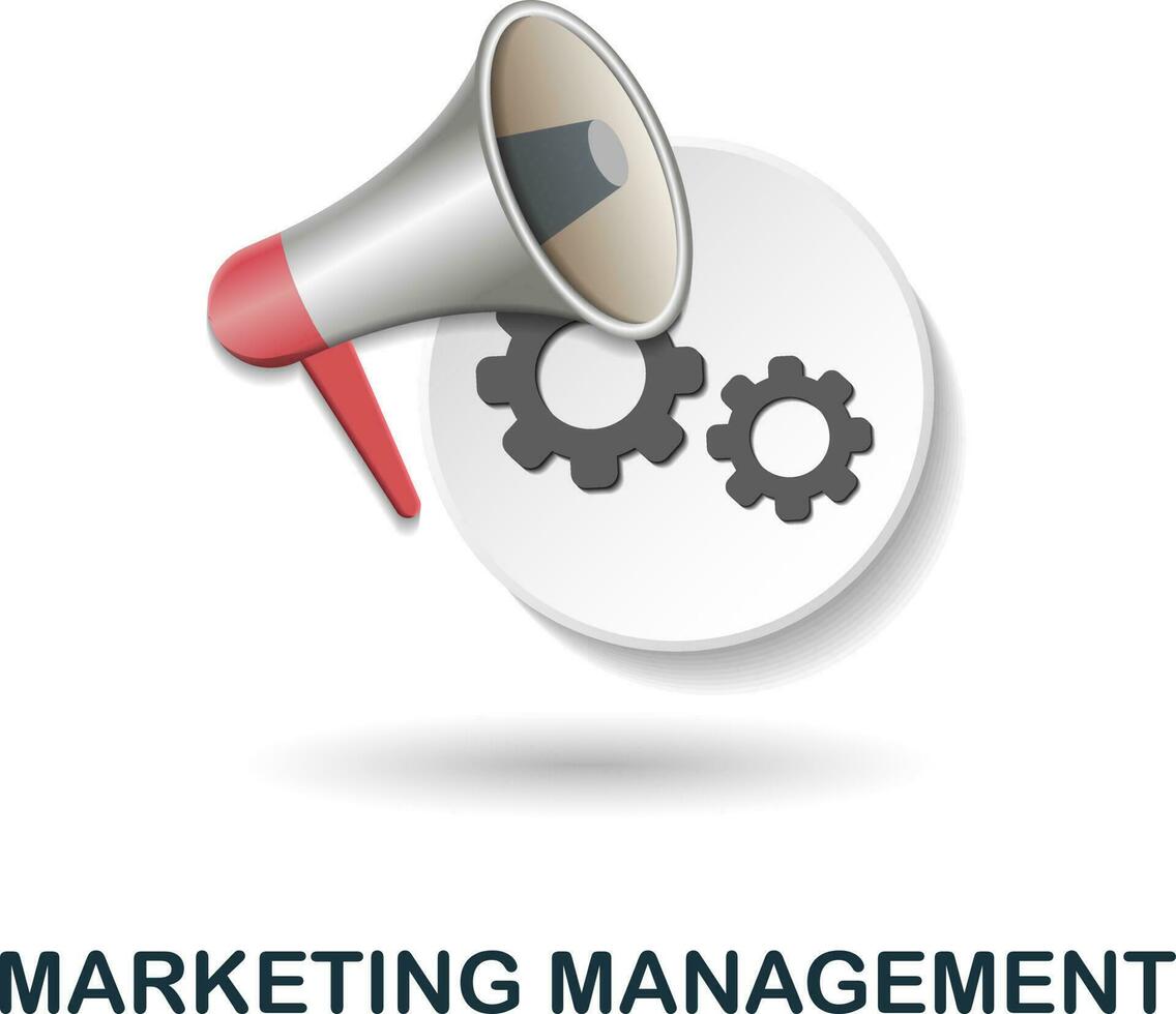 Marketing Management icon. 3d illustration from company management collection. Creative Marketing Management 3d icon for web design, templates, infographics and more vector