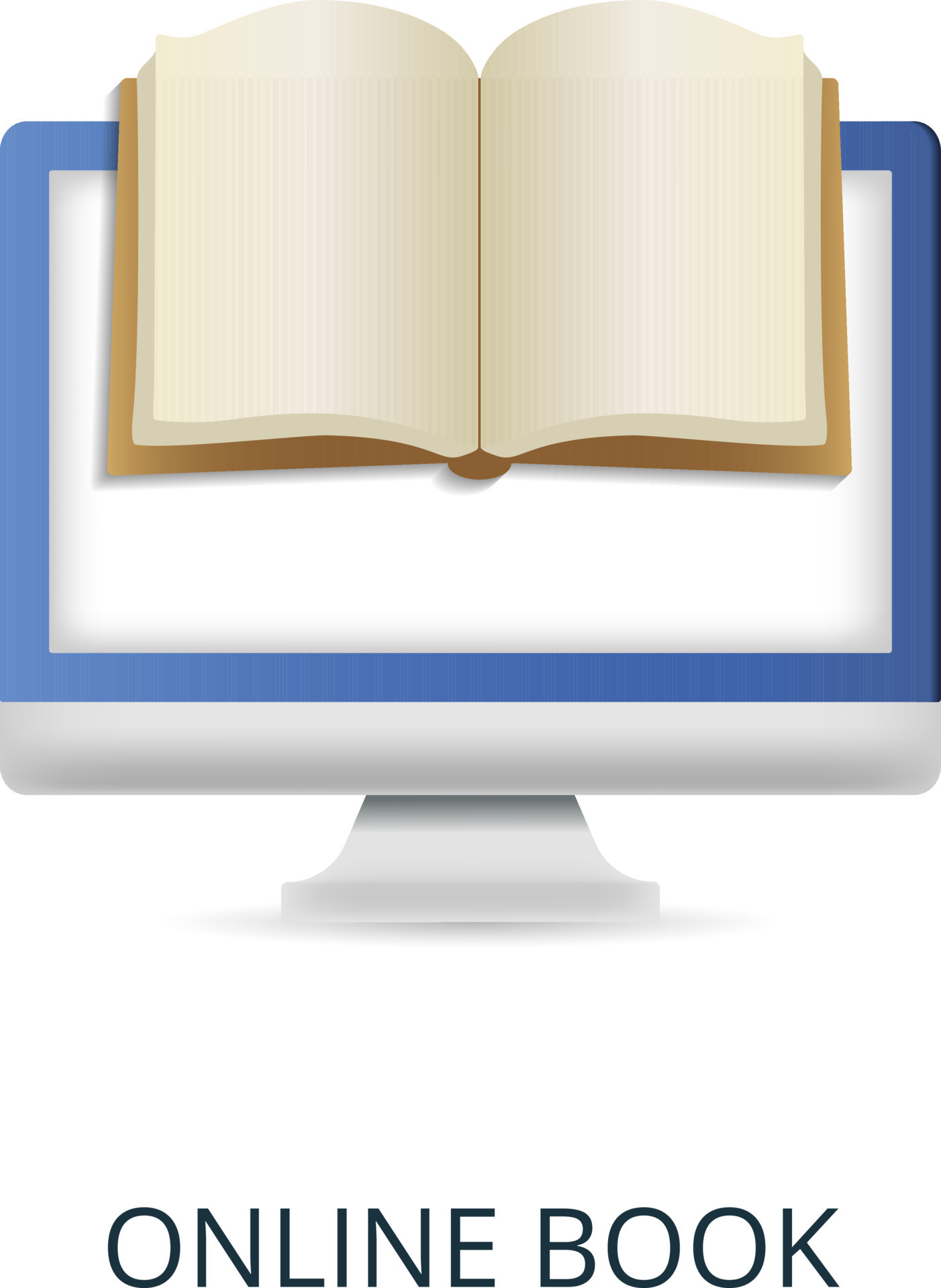 Online Book icon. 3d illustration from of things collection