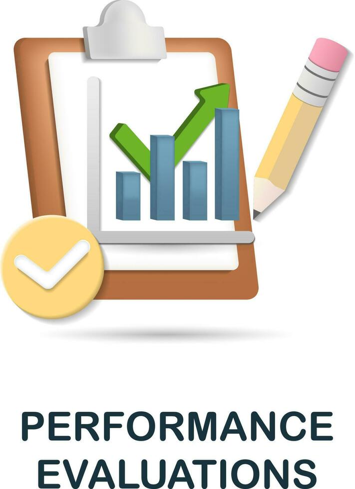 Performance Evaluations icon. 3d illustration from corporate development collection. Creative Performance Evaluations 3d icon for web design, templates, infographics and more vector