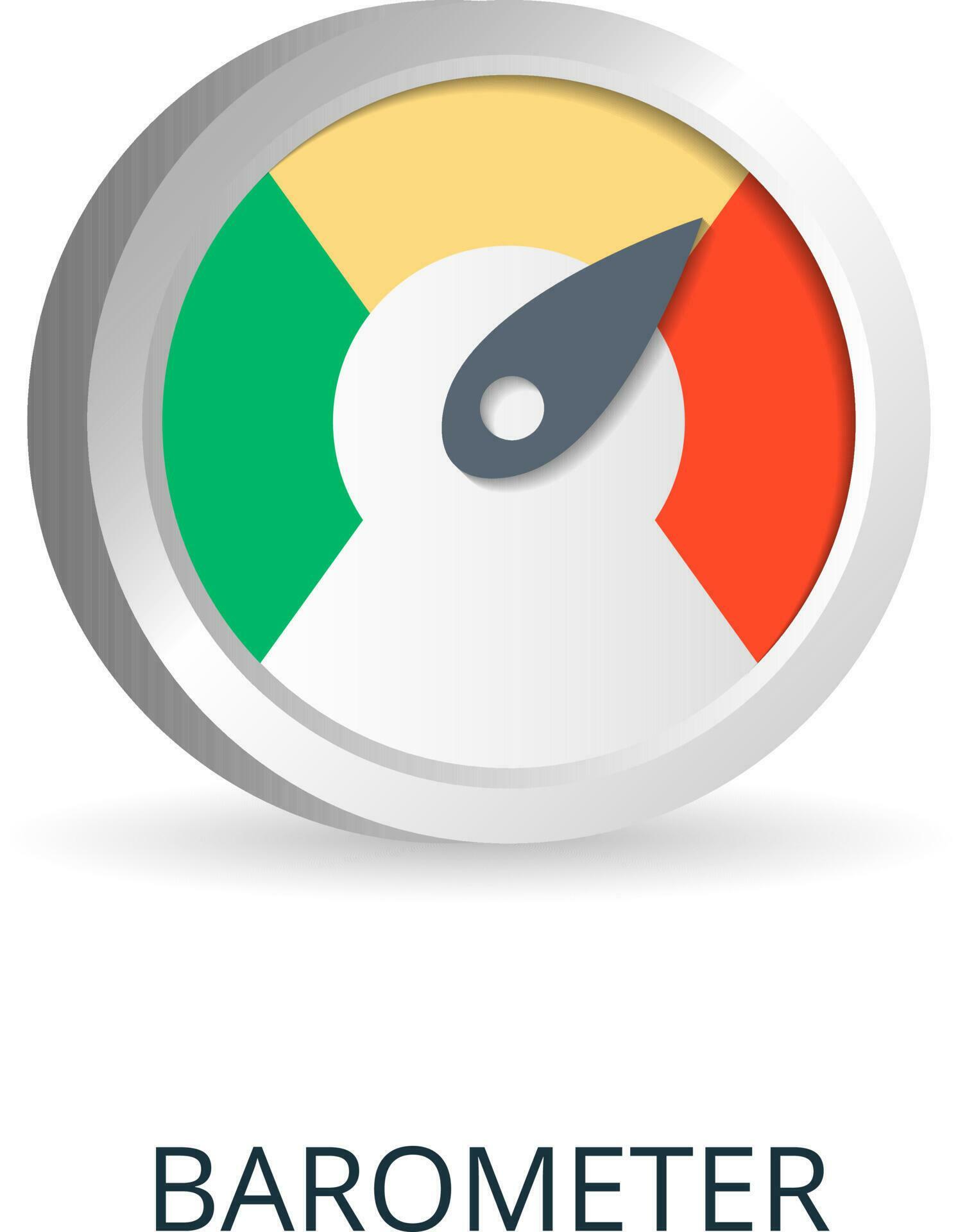 Barometer icon. 3d illustration from measuring collection. Creative