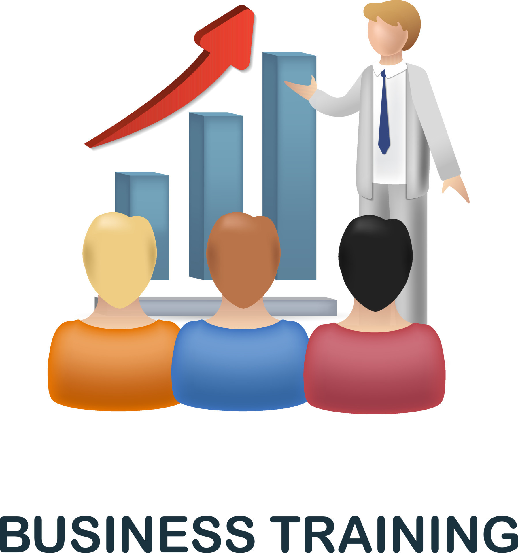 Business Training icon. 3d illustration from business training ...